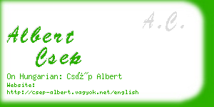 albert csep business card